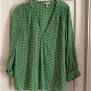 Joie Mint Green Print Silk Blouse SIZE Small